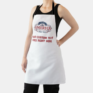 Custom text 4th of July 1776 Apron