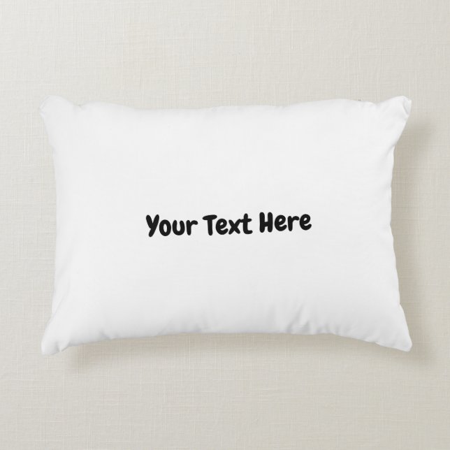 Custom Text  Accent Pillow (Front)