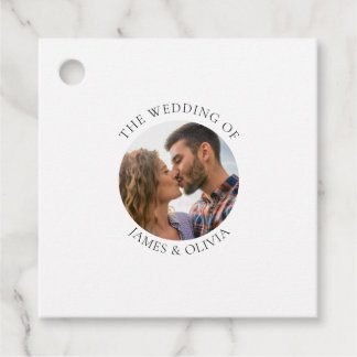 Custom Text Add Photo Wedding Favour Tags