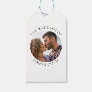 Custom Text Add Photo Wedding Gift Tags