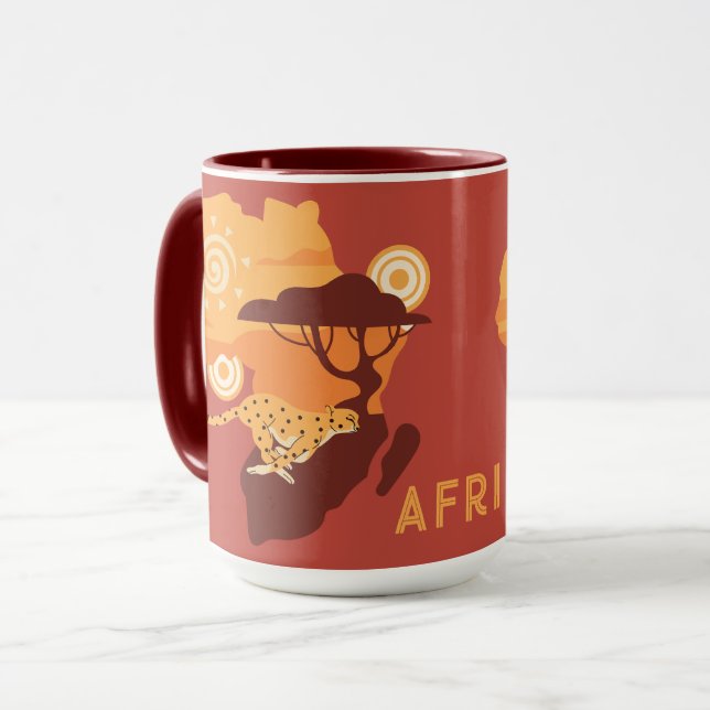 Custom Text Africa Mug (Front Left)