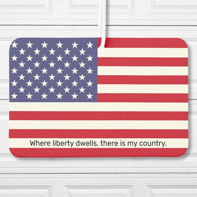 Custom Text American Flag Car Air Freshener (Creator Uploaded)