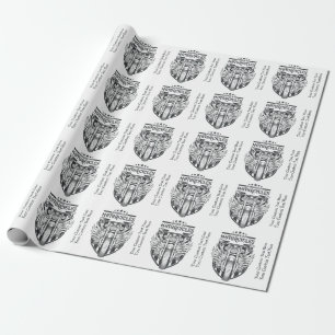 Custom text “American Motocycles” wrapping paper