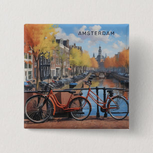 Custom Text Amsterdam 2 Inch Square Button