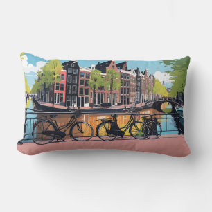 Custom Text Amsterdam Lumbar Pillow