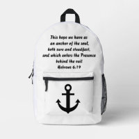 Custom Text And Christian Anchor Hebrews 19:20 Pri