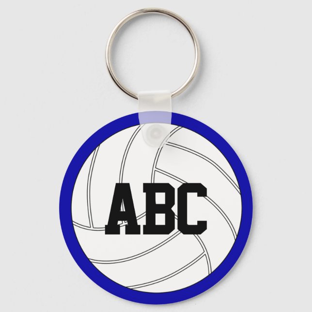 Custom Text and Color Volleyball Key Chains (Front)