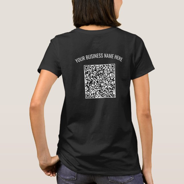 Custom Text and Colour Personalized QR Code T-Shir T-Shirt (Back)