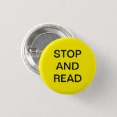 Custom Text And Colour Pinback Button (Front & Back)