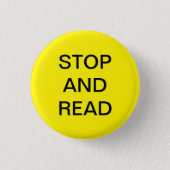 Custom Text And Colour Pinback Button (Front)