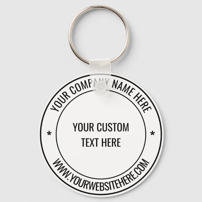 Custom Text and Colour Promotional Company Keychai Keychain (Front)