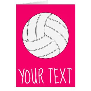 Custom Text and Colour Volleyball Player Card