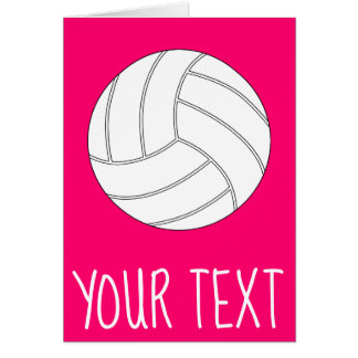 Custom Text and Colour Volleyball Player Card