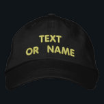 Custom Text and Colours Embroidered Baseball Cap<br><div class="desc">Easy Personalized MIGNED Design Hat - Add Your Text / Name / Logo / Photo / more - with Customization tool - Choose Your Colour / Size / Font - Make your unique promotional / personal gifts :) Good Luck - Be Happy :)</div>