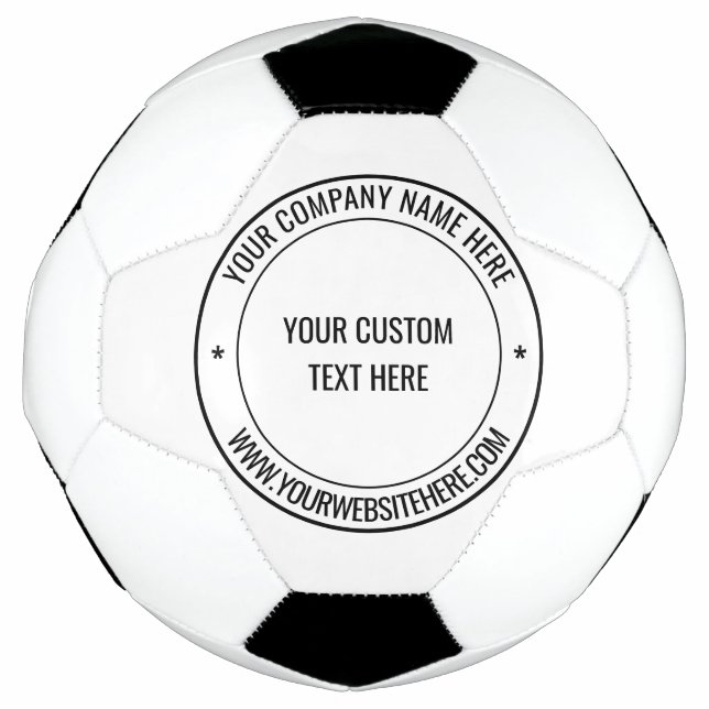 Custom Text and Colours Promotional Stamp Design Soccer Ball (Front)