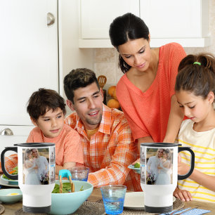 Custom Text and Family Photo College Personalized Travel Mug