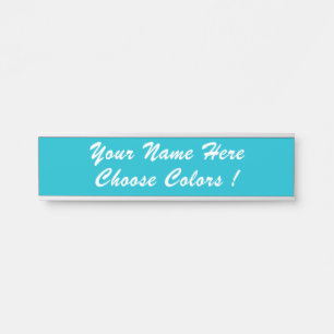 Custom Text and Font Name Door Sign - Your Colours