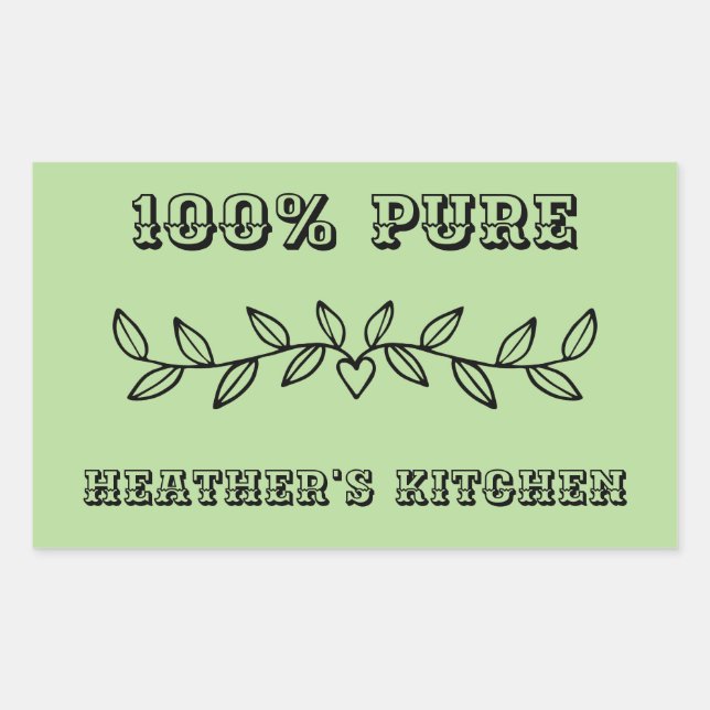 Custom text and name template personalized sticker (Front)