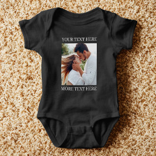 Custom Text and Photo Baby Bodysuit