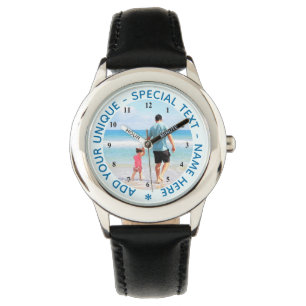 Custom Text and Photo Best DAD Ever - Your Desing Watch