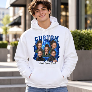 Custom text And Photo Bootleg Hoodie