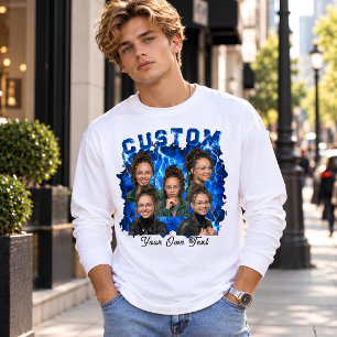 Custom text And Photo Bootleg T-Shirt