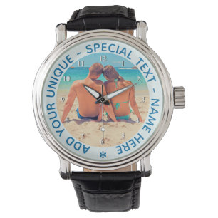 Custom Text and Photo - Forever Love - Your Desing Watch