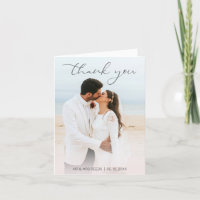 Custom Text and Photo Script Minimalist Wedding