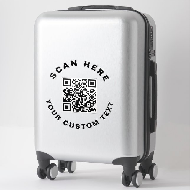 Custom Text and QR Code (Suitcase)