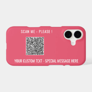 Custom Text and QR Code iPhone Case Example