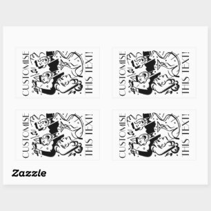 Custom Text Art Deco Cocktail Party Sticker