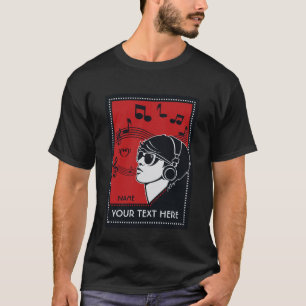 Custom Text Art Deco Music shirts & jackets