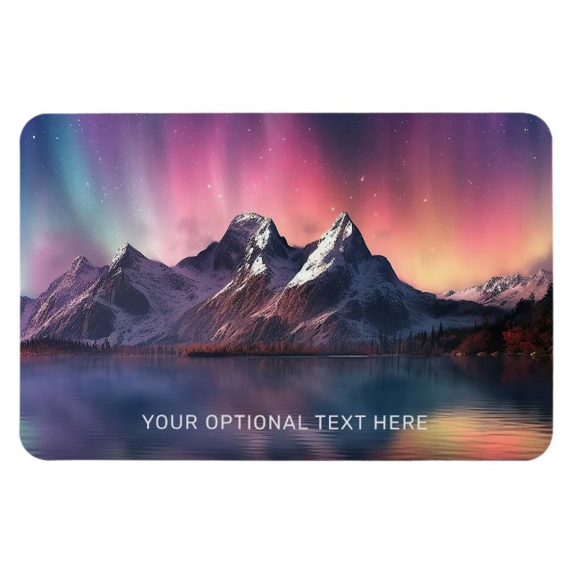 Custom Text Aurora Borealis Magnet (Horizontal)