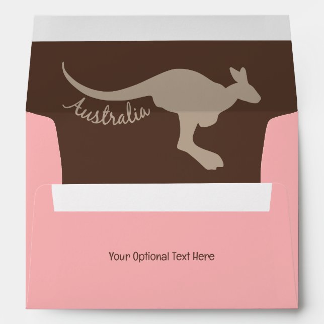 Custom Text Australia Envelope (Back (Bottom))