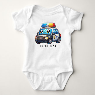 Custom Text Baby Boy Police Car Bodysuit