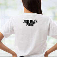 Custom Text Back Print Add On Back Print Upgrade