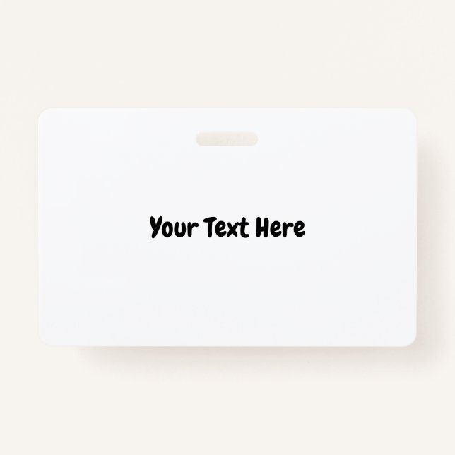 Custom Text  Badge (Front)