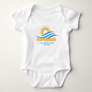 Custom Text Bahamas Baby Bodysuit
