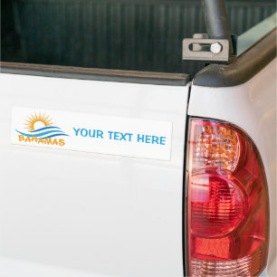 Custom Text Bahamas Bumper Sticker