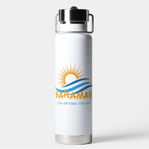 Custom Text Bahamas Water Bottle