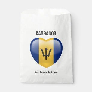 Custom Text Barbados Love Favour Bag