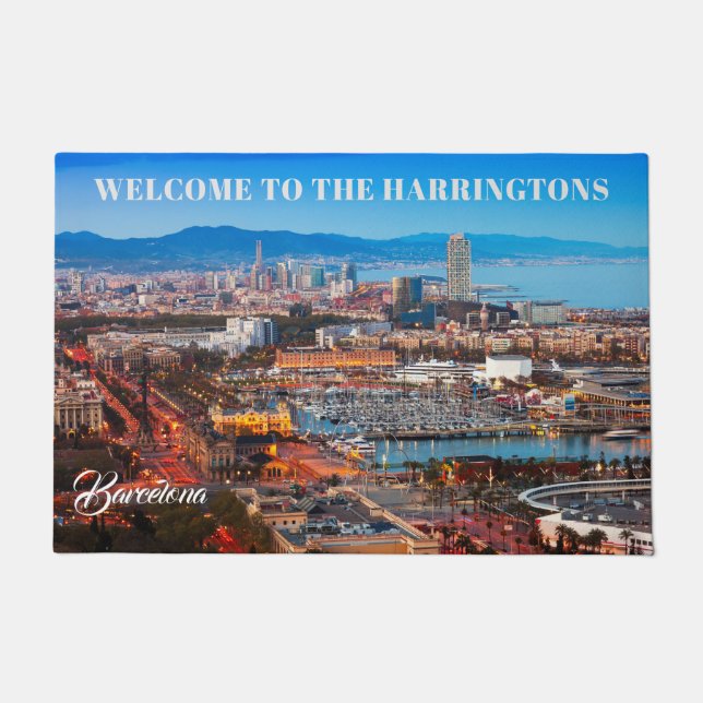 Custom text Barcelona doormat (Front)