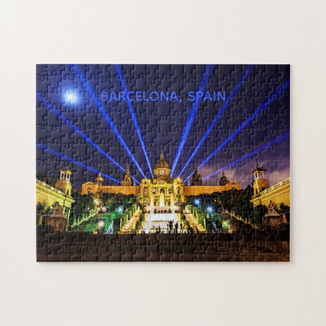 Custom text BARCELONA photo puzzle (Horizontal)