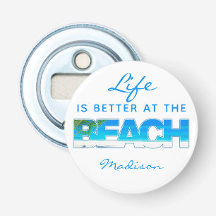 Custom text BEACH Bottle Opener