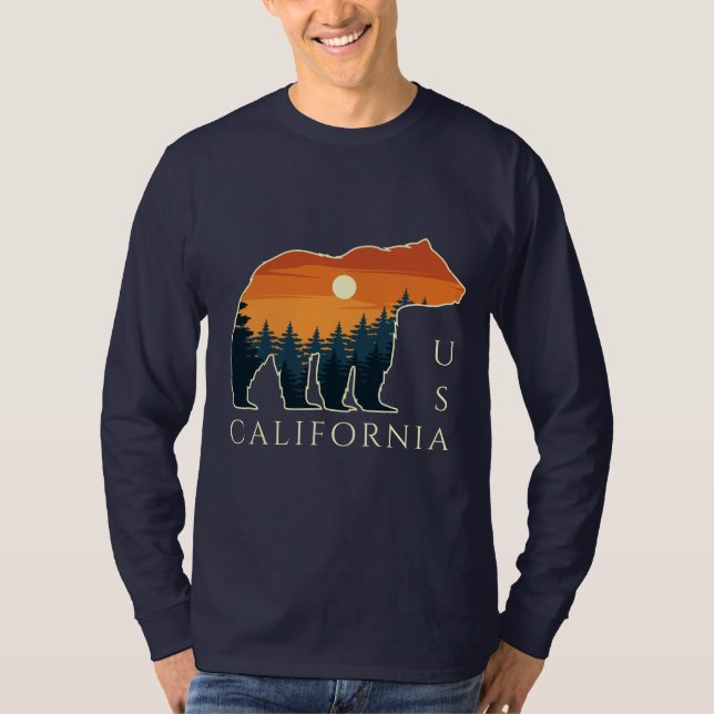 Custom text Bear Forest clothing T-Shirt (Front)