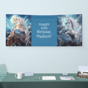 Custom Text Beautiful Unicorns Banner