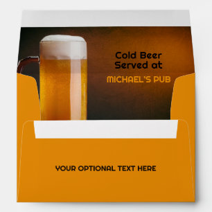 Custom Text Beer Glass / Pub Envelope