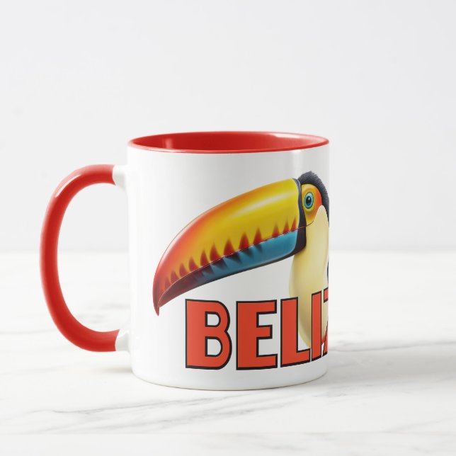 Custom Text BELIZE Toucan Mug (Left)