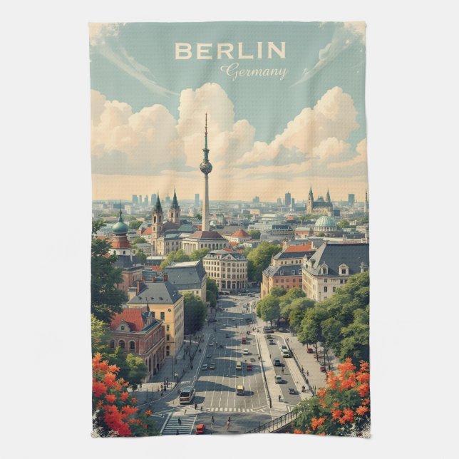 Custom Text Berlin, Germany Kitchen Towel (Vertical)