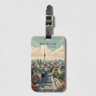 Custom Text Berlin, Germany Luggage Tag